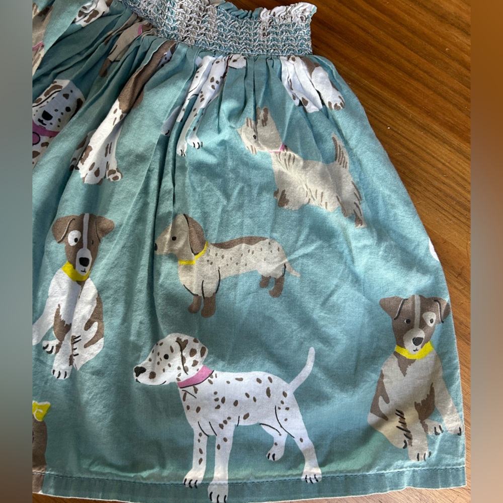 Mini Boden Dog Print Light Blue Cotton Skirt with pockets Size 5-6Y - Picture 4 of 4